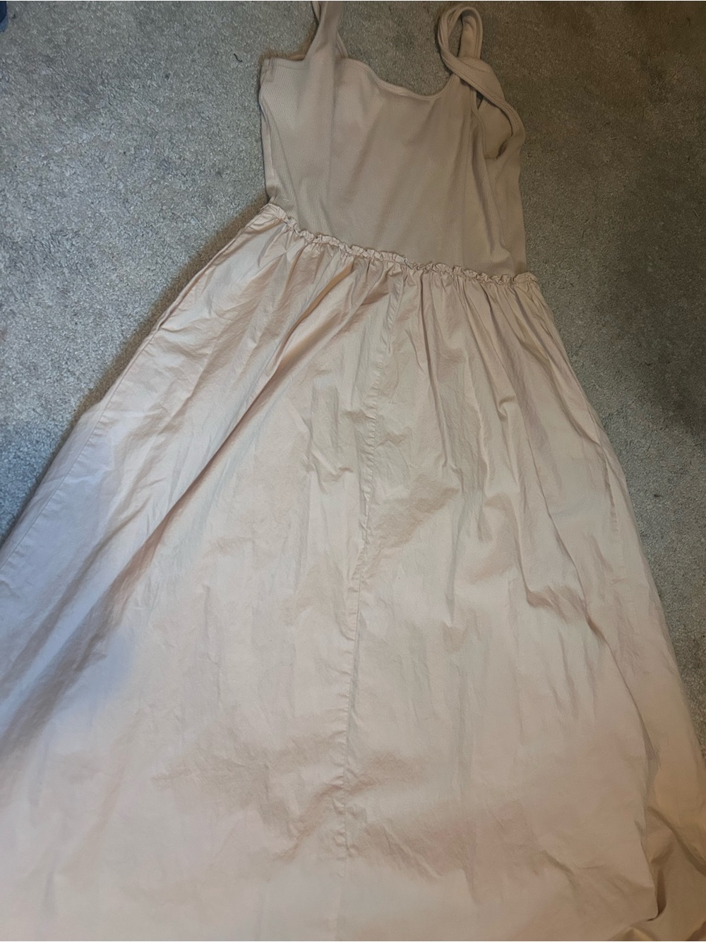 Nude pink maxi dress
